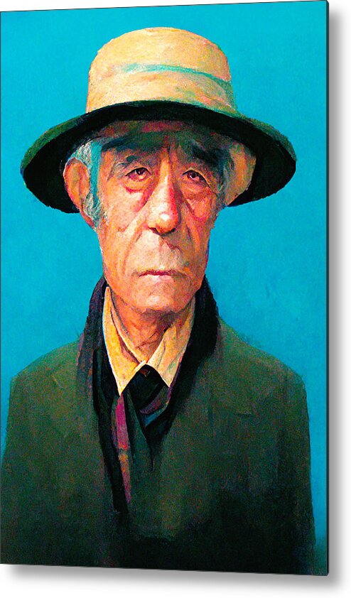 Rene Magritte Metal Print featuring the digital art Rene Magritte #10 by Craig Boehman