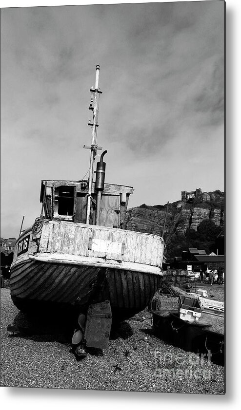 Fishing Boat Metal Print featuring the photograph Retired fishing boat Hastings England by James Brunker