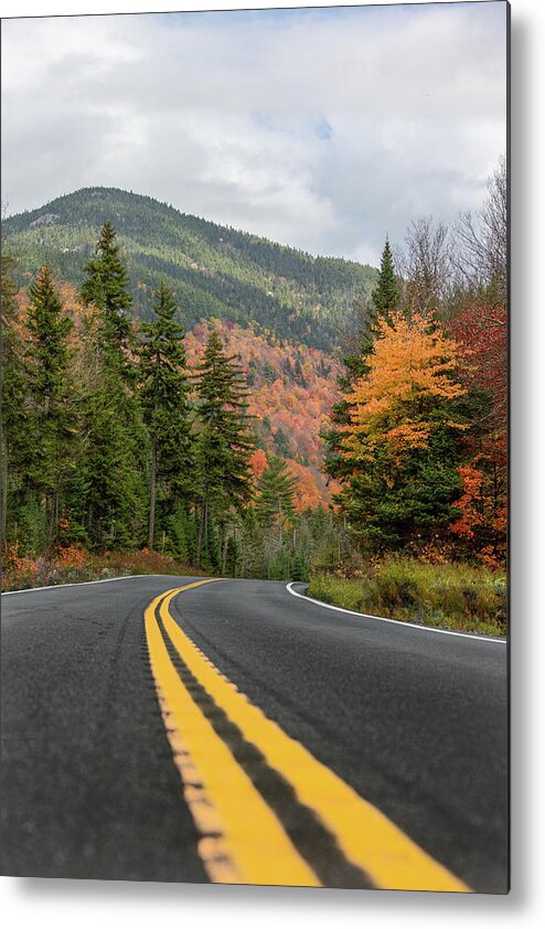 Lake Placid Metal Print featuring the photograph Road through the Adirondacks by Dave Niedbala