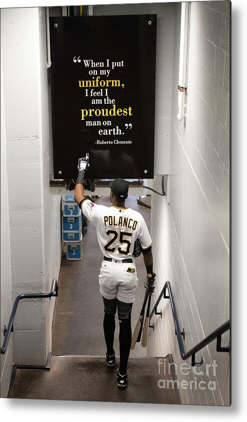 People Metal Print featuring the photograph Roberto Clemente and Gregory Polanco by Justin Berl