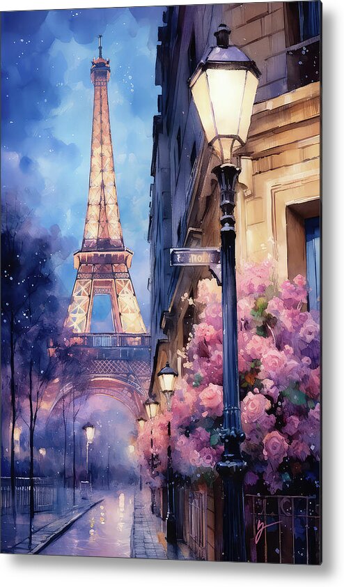 Romantic Glow Metal Print featuring the painting Romantic Glow by Greg Collins