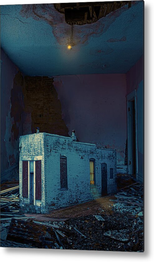 Architecture Metal Print featuring the digital art Rooming House by Robert FERD Frank