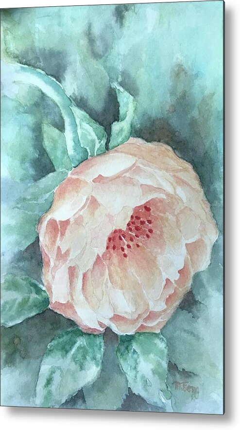 Rose Metal Print featuring the painting Rose by Milly Tseng