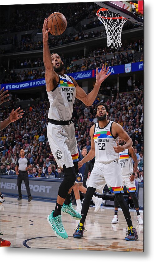 Rudy Gobert Metal Print featuring the photograph Rudy Gobert by Bart Young