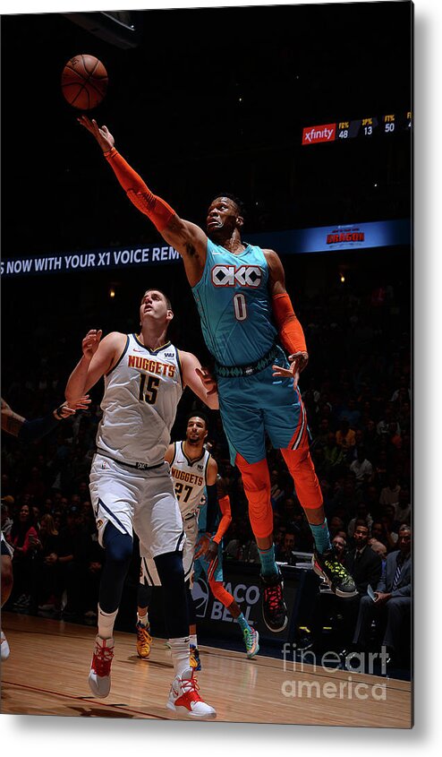 Nba Pro Basketball Metal Print featuring the photograph Russell Westbrook by Bart Young