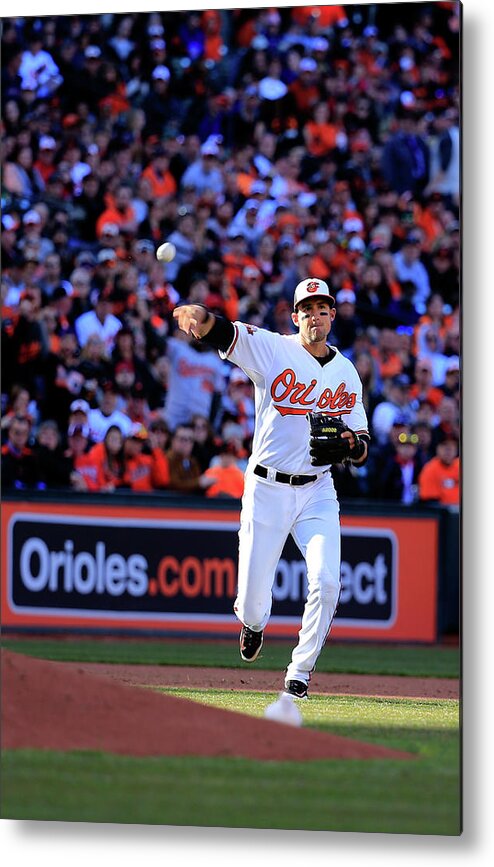 American League Baseball Metal Print featuring the photograph Ryan Flaherty by Rob Carr