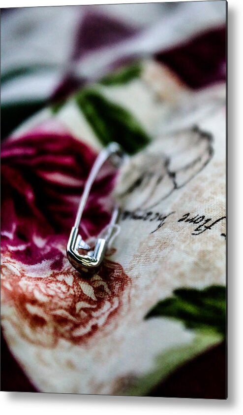 Safety Pin Metal Print featuring the photograph Safety Pin by W Craig Photography