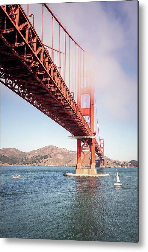 Water Metal Print featuring the photograph Sailing Away by Gary Geddes
