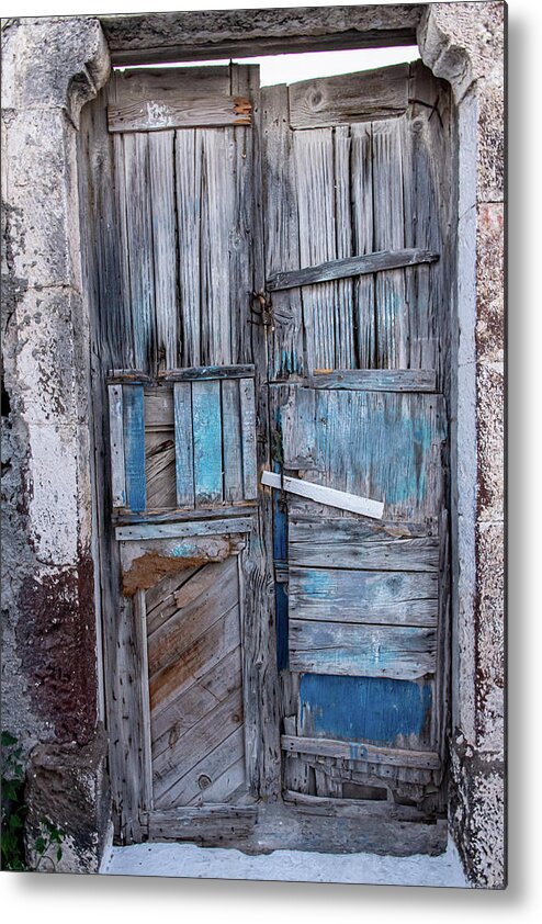 Door Metal Print featuring the photograph Santorini Door by Don Mennig