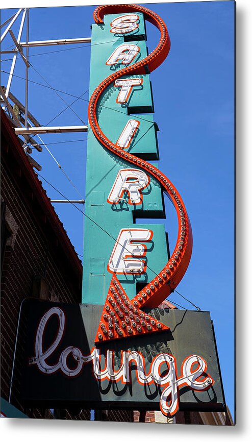Retro Metal Print featuring the photograph Satire Lounge by Matthew Bamberg