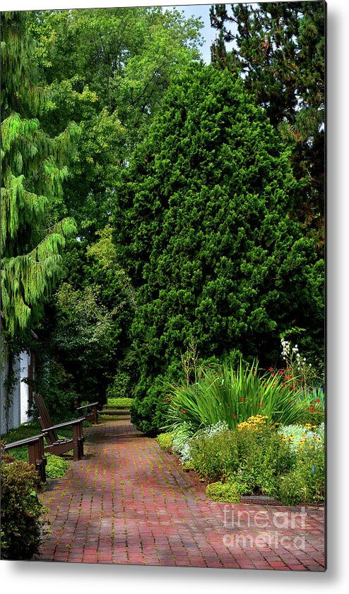 City Metal Print featuring the photograph Secluded Garden by Yvonne Johnstone