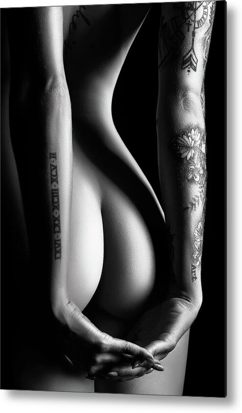 Woman Metal Print featuring the photograph Sensual Nude Woman 4 by Johan Swanepoel