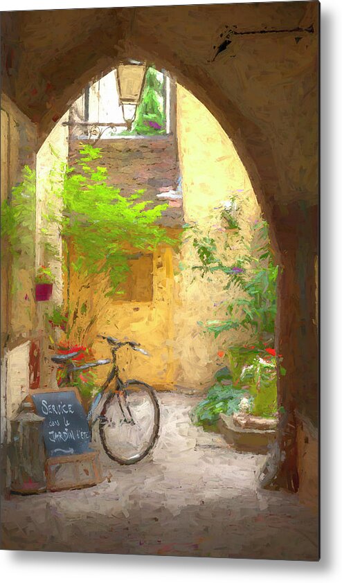 Travel Metal Print featuring the photograph Service in the Garden by W Chris Fooshee