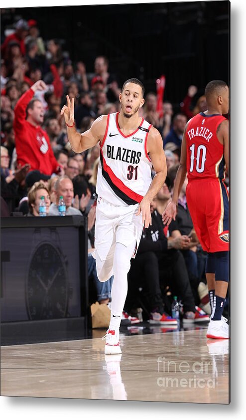 Nba Pro Basketball Metal Print featuring the photograph Seth Curry by Sam Forencich