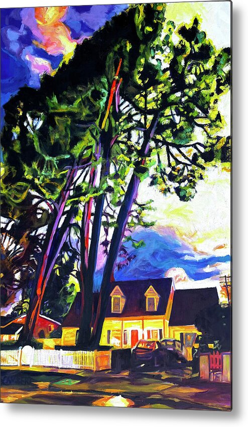 Trees Metal Print featuring the painting Sheltering by Bonnie Lambert