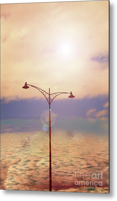 Lamp Metal Print featuring the photograph Shining Waters by Elaine Teague