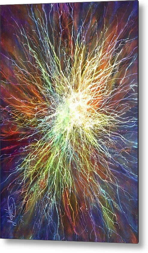  Metal Print featuring the painting Shock by Michael Lang