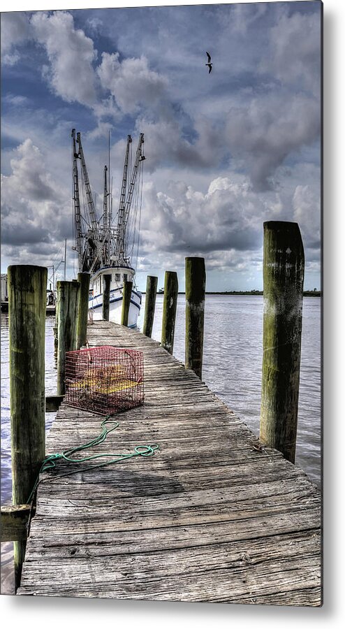 Nautical Metal Print featuring the photograph Shrimping by Randall Dill