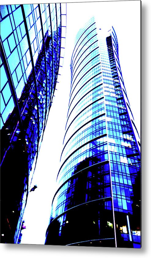 Skyscraper Metal Print featuring the photograph Skyscraper In Warsaw, Poland 22 by John Siest