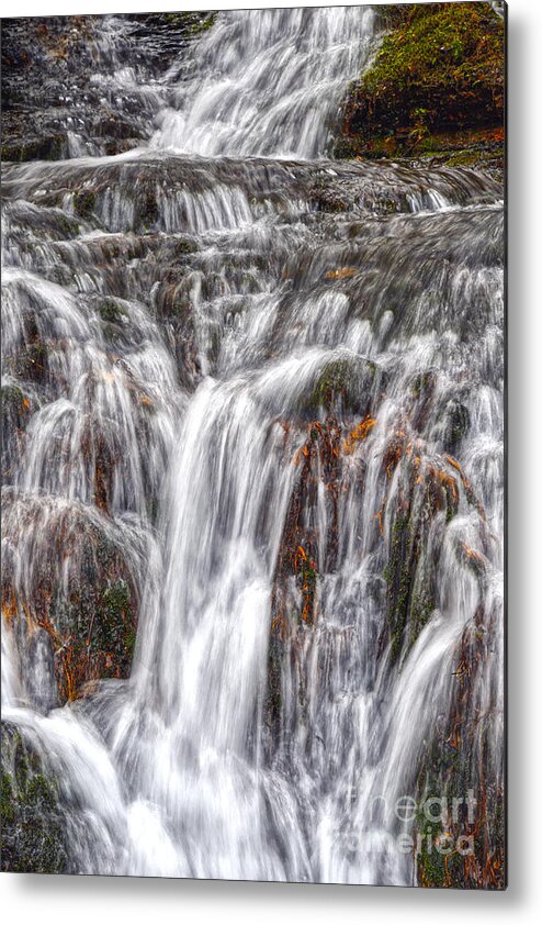Waterfalls Metal Print featuring the photograph Small Waterfalls 3 by Phil Perkins