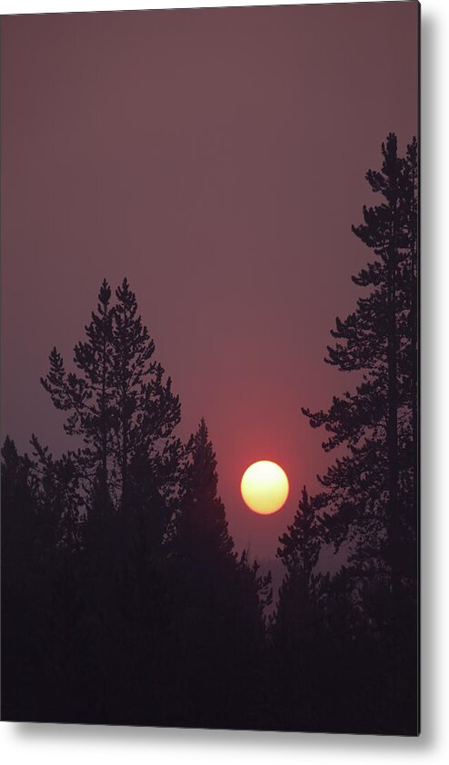 Mountain Metal Print featuring the photograph Smokey Sunrise by Go and Flow Photos