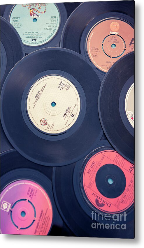 Vinyl Metal Print featuring the photograph Sounds of the 70s by David Lichtneker