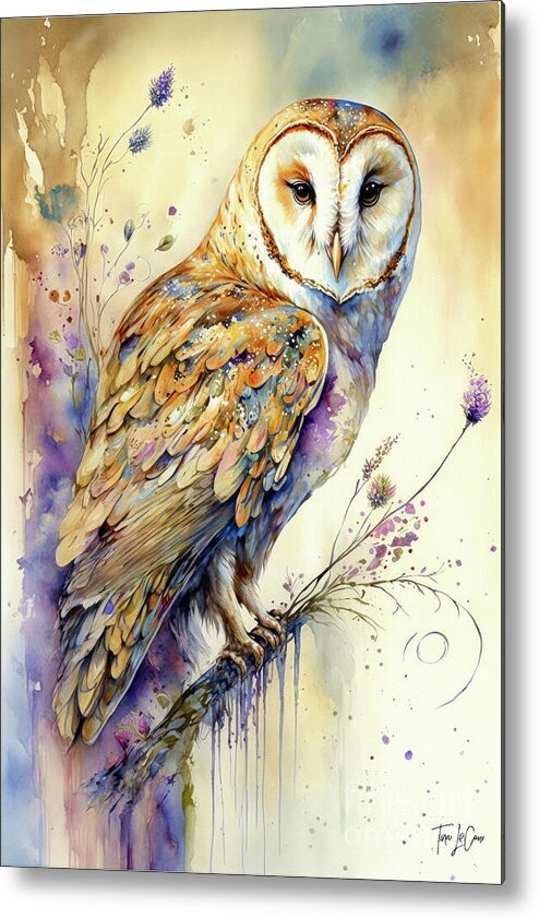 Owl Metal Print featuring the painting The Spirit Owl by Tina LeCour