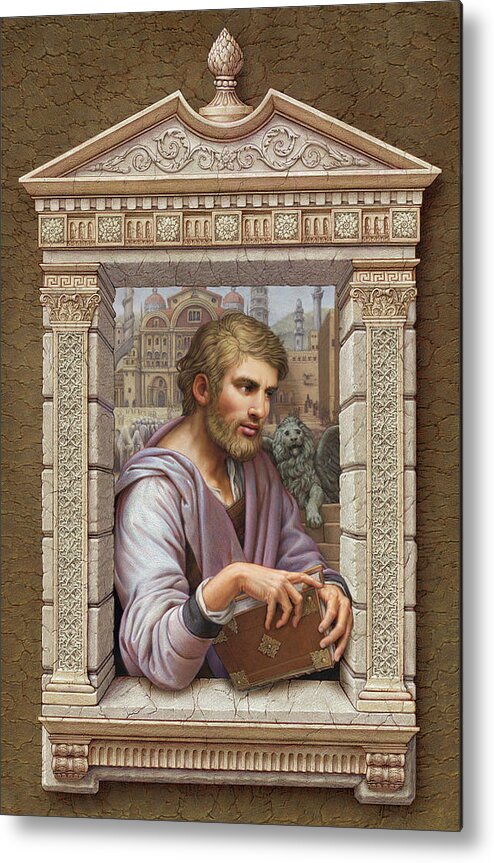 St. Mark Metal Print featuring the painting St. Mark 2 by Kurt Wenner