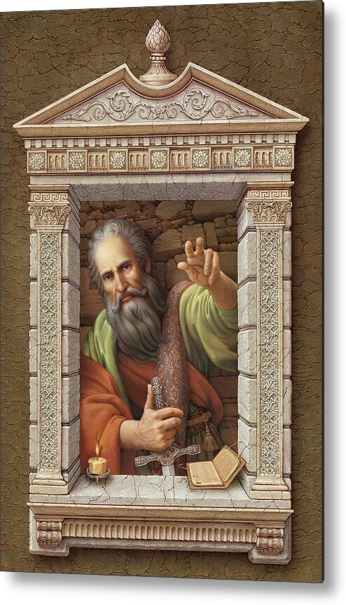 St. Paul Metal Print featuring the painting St. Paul 2 by Kurt Wenner