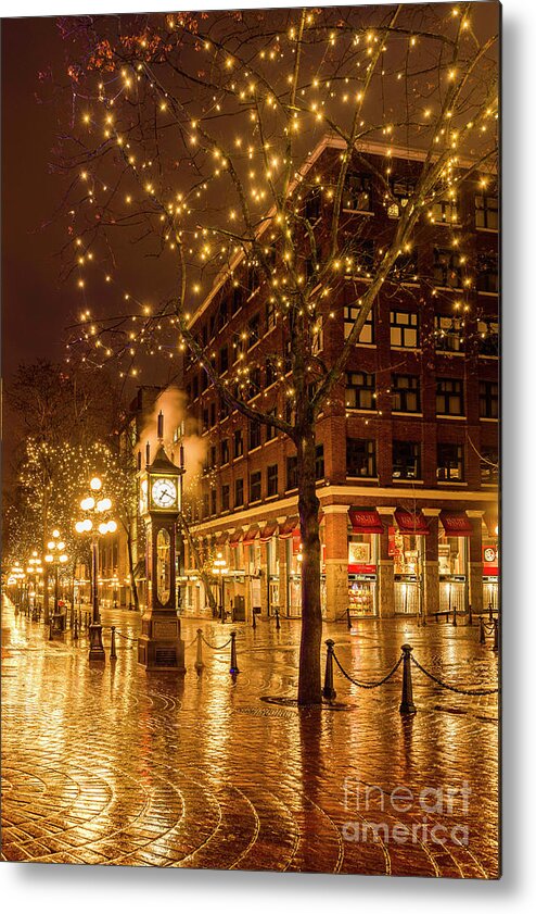 British Columbia Metal Print featuring the photograph Steam Clock, Gastown, Vancouver, BC, Canada by Michael Wheatley