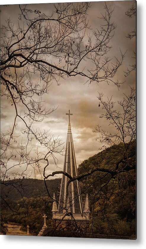 Architecture Metal Print featuring the photograph Steeple of Time by John M Bailey