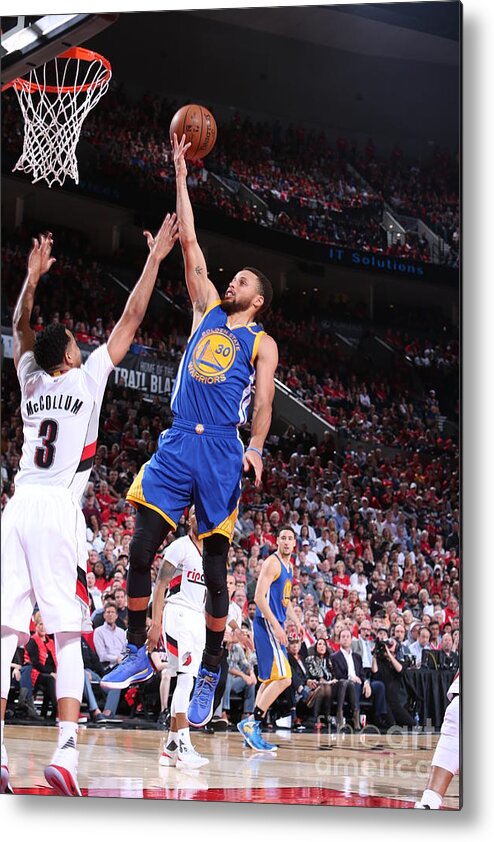 Stephen Curry Metal Print featuring the photograph Stephen Curry by Sam Forencich