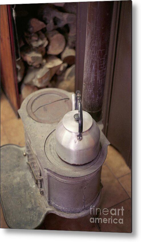 Kettle Metal Print featuring the photograph Stove and Kettle by Riccardo Mottola