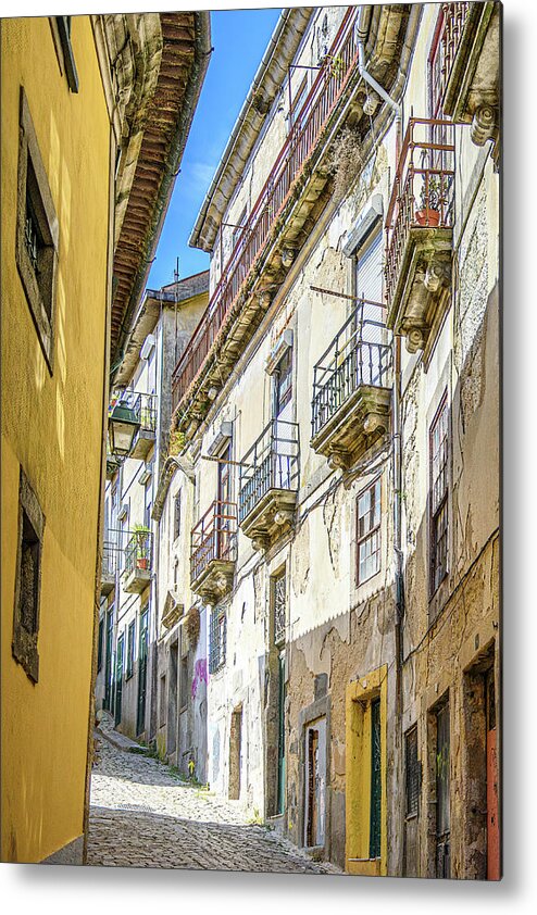 Portugal Metal Print featuring the photograph Streets of Porto by Marla Brown