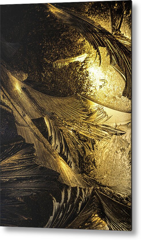 Abstract Metal Print featuring the photograph Sun and Ice no. 4 by Bruce Davis
