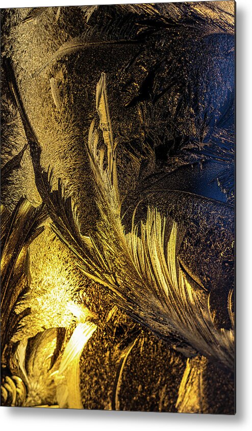 Abstract Metal Print featuring the photograph Sun and Ice no. 6 by Bruce Davis