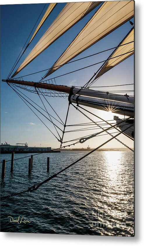 California Metal Print featuring the photograph Sunburst on the Bow of the Star of India by David Levin