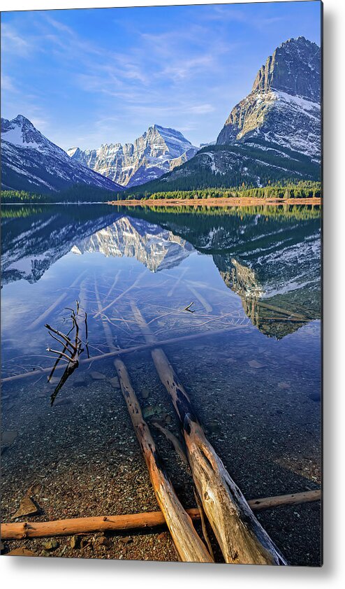 Autumn Metal Print featuring the photograph Swiftcurrent Driftwood by Jack Bell