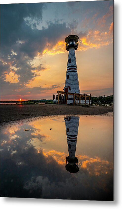 The Celoron Lighthouse Metal Print featuring the photograph The Celoron Lighthouse by Mark Papke