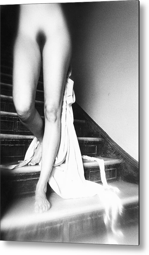 Nude Metal Print featuring the photograph The Descent by Steven Huszar