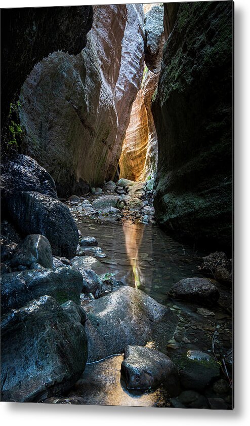 Canyon Metal Print featuring the photograph Last light in the gorge. by Michalakis Ppalis