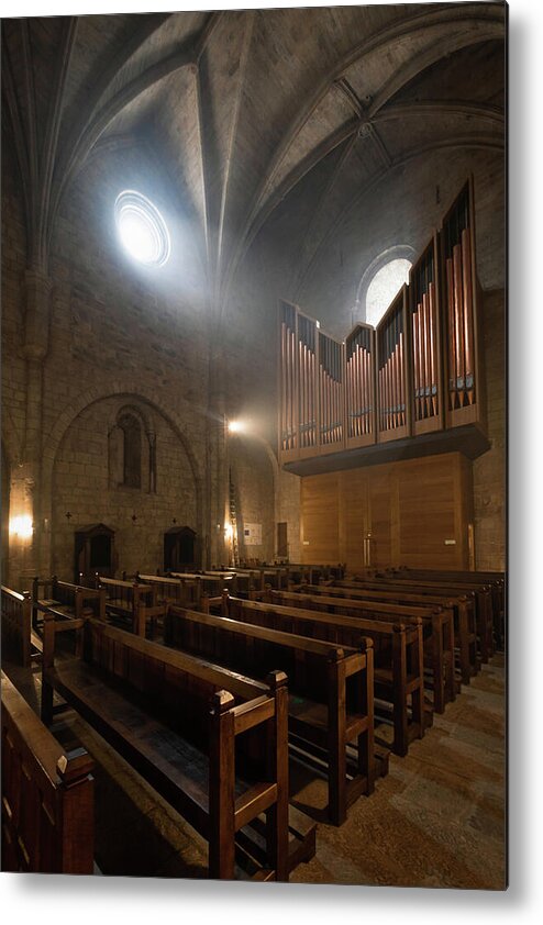 Instrument Metal Print featuring the photograph The Organ of Leyre Monastery by Micah Offman