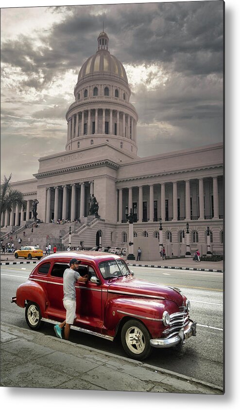 Cuba Metal Print featuring the photograph The People at the Capitolio by Micah Offman