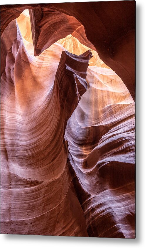 Antelope Canyon The Prow Rock Slot Arizona Southwest Water Carved Landscape Underground Sandstone Metal Print featuring the photograph The Prow by Brad Brizek