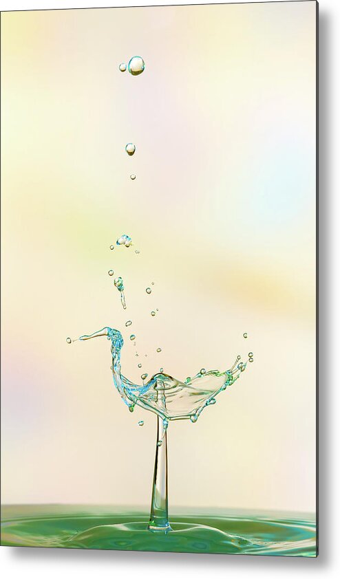 Abstract Metal Print featuring the photograph The Stork by Sue Leonard