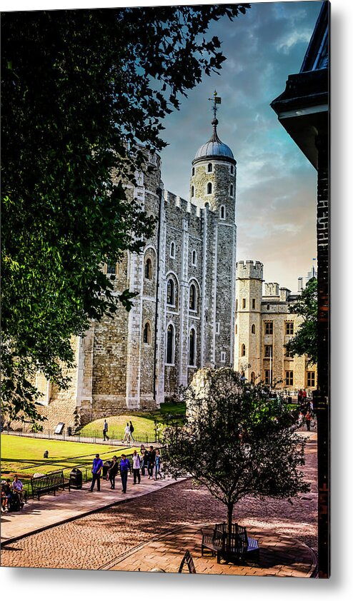 White Metal Print featuring the photograph The White Tower by Chris Smith