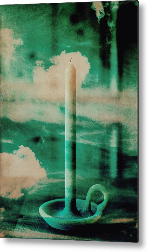 Candle Metal Print featuring the photograph The wind passed by by Yasmina Baggili