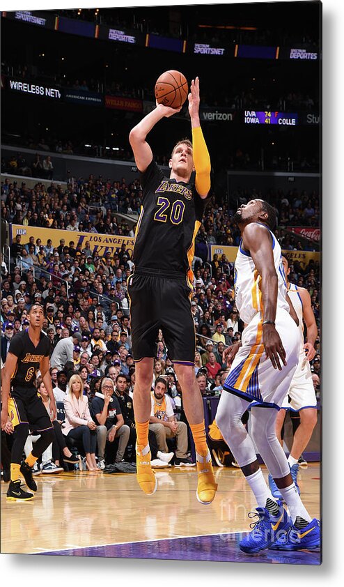 Timofey Mozgov Metal Print featuring the photograph Timofey Mozgov by Andrew D. Bernstein