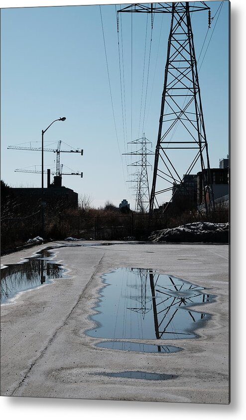 Blue Metal Print featuring the photograph To Infinity In Reflection by Kreddible Trout