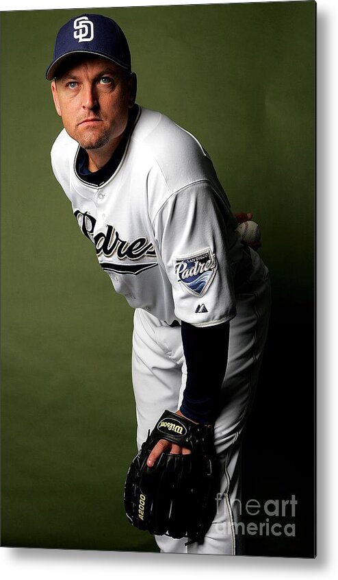 Media Day Metal Print featuring the photograph Trevor Hoffman by Ronald Martinez